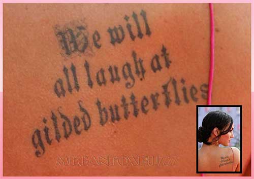 Hmm, why is that so familiar? lol Monarch butterfly Megan Fox is branded as 